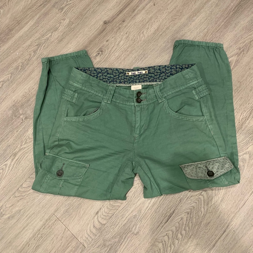 Hei Hei green cropped cargo pants